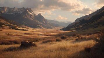 Realistic nature view with soft color palette and natural beauty photo