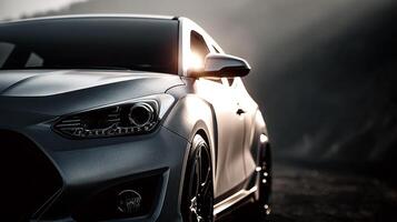 Real car photo with artistic lighting