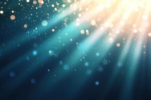Sunlight filtering through water, creating sparkling reflections for abstract background photo
