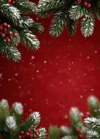 Christmas holiday background. red copy space photo