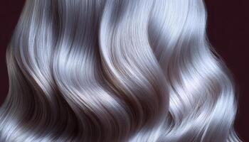Grey hair background. Women long Grey hair photo