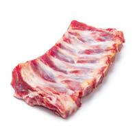 Raw Pork Ribs isolated on white background. photo
