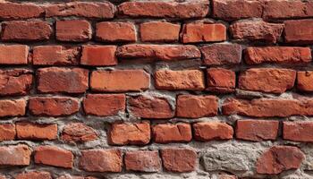 old brick wall ancient building. red masonry of stone blocks as background photo