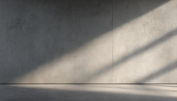 angular luz de sol fundición oscuridad en neutral hormigón pared interior espacio artístico fotografía foto