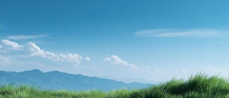 Breathtaking minimal mountain view open sky nature landscape soft foreground serene concept photo