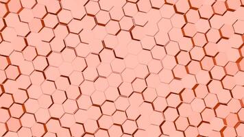 A background with a lot of orange hexagons photo