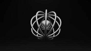 A black and white image of a metal object photo