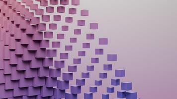 Abstract 3d cube background with purple and blue cubes photo