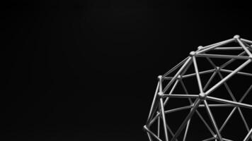 3d rendering of a sphere with a black background photo