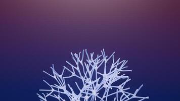 A tree with branches and leaves on a purple background photo