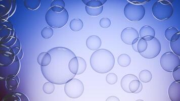 A blue background with bubbles and circles photo