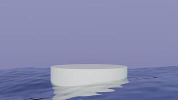 A white object floating in the water photo