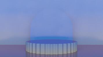 A blue and white object sitting on top of a table photo