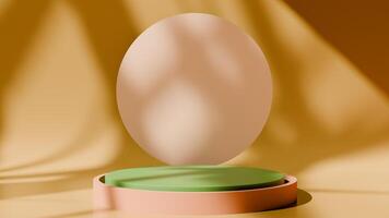 An egg on a pedestal with a shadow photo