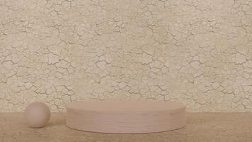 A brown table with a white egg on it photo