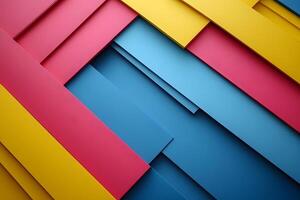 Abstract Geometric Background with Colorful Overlapping Panels for Modern Design photo