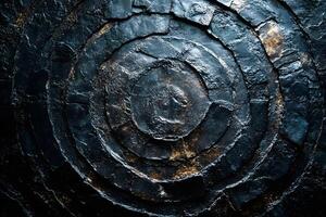 Abstract Textured Stone Circles with Gold Highlights - Perfect for Modern Art Posters and Interior Design photo