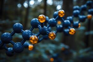 Colorful Molecular Structure Model in a Natural Forest Setting for Science Education photo