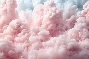 Dreamlike Pink and White Clouds - Serene Abstract Background for Design photo