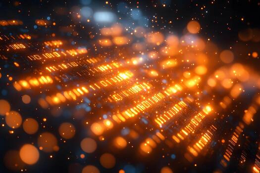 Futuristic Digital Binary Code Background for Tech and Data Visualization Projects photo