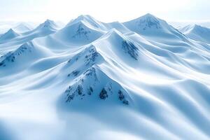 Serene Winter Mountain Landscape for Nature Photography and Design photo