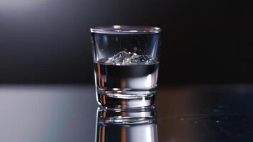 A shot glass with ice in it photo