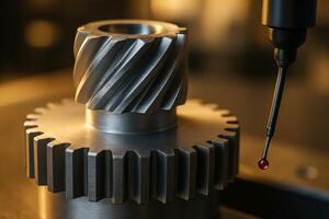 Precision measurement of helical and spur gears by a coordinate measuring machine probe. photo