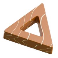 3D Render of a Triangular Wooden Puzzle png