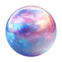 Floating witch orb with starry glow on transparent background. png