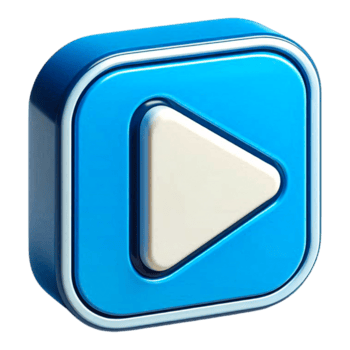 glanzend blauw Speel knop icoon met 3d diepte voor modern multimedia interfaces, web toepassingen, en digitaal media controle ontwerpen png