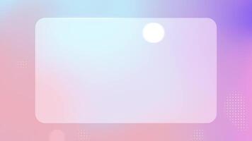 Glass morphism Display Frame Animation, Abstract Pastel Gradient Background with Halftone and Bokeh video