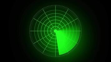 Green Radar Scanner Animation with Rotating Screen and Glowing Circular Grid for Military HUD and Surveillance Interface video