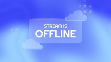 Liquid Glass Stream is Offline Overlay Looping Animation with Clouds on Blue Halftone Background video