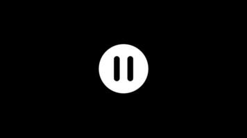 Click to Play and Pause Button Animation on Black Background video
