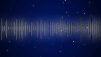 audio forma de onda equalizador ciclo animação com partículas fundo video