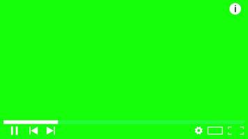 Play Button UI Animation with Cursor Click and Green Screen Background video
