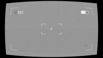 Retro Camera Viewfinder Overlay with REC Icon and Scanline Loop video