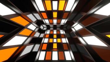 laranja e branco lento estroboscópico luzes sistema fundo vj ciclo dentro 4k video