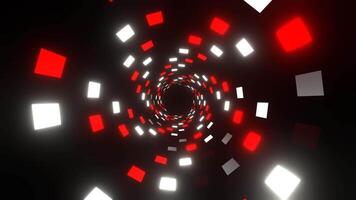 Red and White Flashing Rotation Lights Background VJ Loop in 4K video