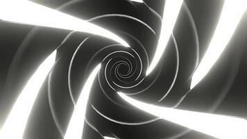 branco néon espiral dentro espelho túnel fundo vj ciclo dentro 4k video