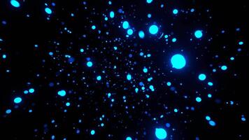 azul caótico partícula movimento fundo vj ciclo dentro 4k video