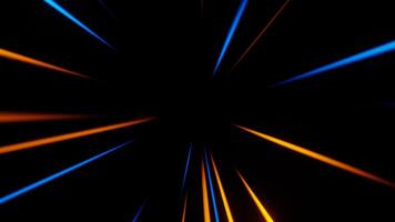 Orange and Blue Neon Seamless Lines Movement Background VJ Loop in 4K video