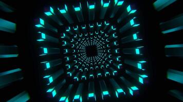 Rosa e ciano néon colunas túnel fundo vj ciclo dentro 4k video