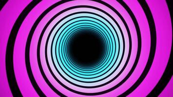 Pink and Cyan Hypnotic Spiral Tunnel Background VJ Loop in 4K video