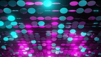 Pink and Cyan Shimmer Circle Shapes Background VJ Loop in 4K video