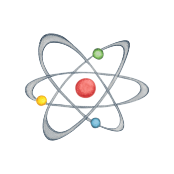 planetário modelo do atômico estrutura. aguarela ilustração mão retirou, desenho animado. desenhando para adesivos, cartazes, cartão postal espaços em branco, scrapbooking, registro no diário. Ciência, pesquisar, física, química png