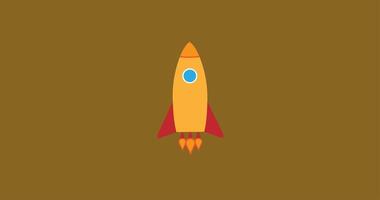 Rocket, Launch, startup animation. video