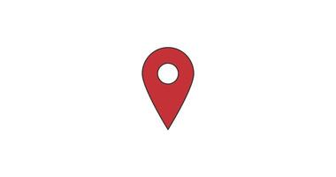 GPS location pointer animated icon. Location Pin icon. video
