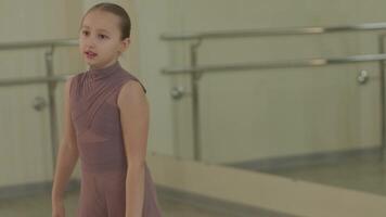 Student smiling after routine in studio video