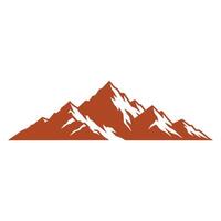 Mountain range silhouette illustration with snowy peaks adventure and outdoor theme vector